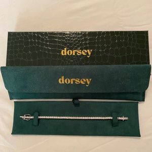 DORSEY Tennis Bracelet KATE 3mm Round Cut Silver 6.5"